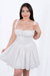 Vestido corto con tipo corset