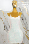 Vestido corto de lentejuelas