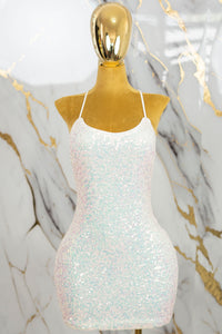 Vestido corto de lentejuelas