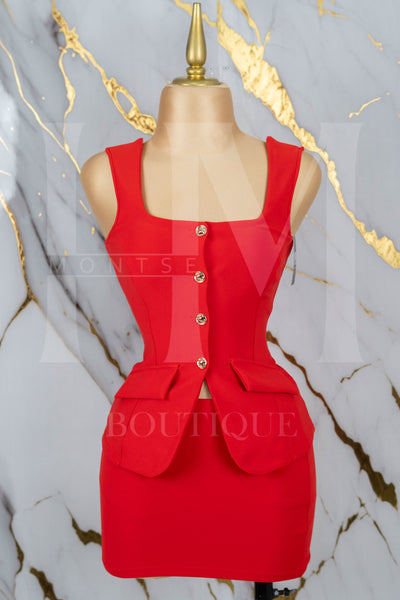 Conjunto formal de short falda