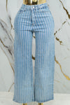 Pantalón de mezclilla rayado de piedras
