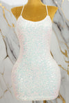 Vestido corto de lentejuelas