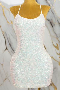 Vestido corto de lentejuelas