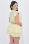 Conjunto casual con falda de olanes