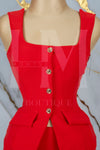 Conjunto formal de short falda