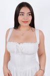 Vestido corto con tipo corset