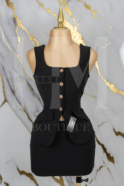 Conjunto formal de short falda