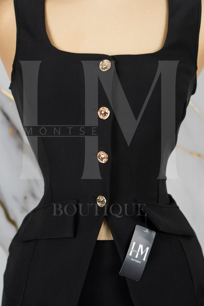 Conjunto formal de short falda