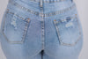 Pantalon de mezclilla cintura alta y pierna ancha