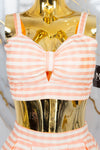 Conjunto de falda larga a rayas