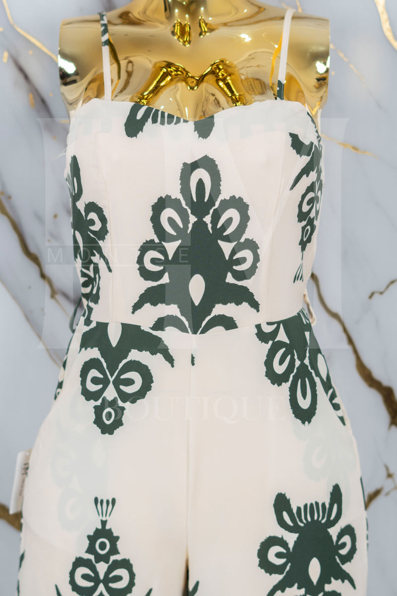 Palazo formal con cinto con estampado
