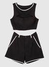 Conjunto casual con escote en pecho y copas
