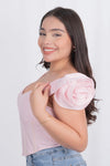 Corset con flor en hombro