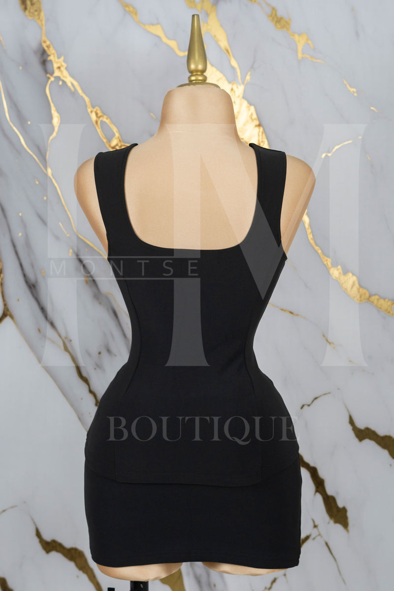 Conjunto formal de short falda