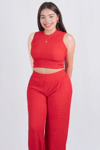 Conjunto casual de pantalon holgado