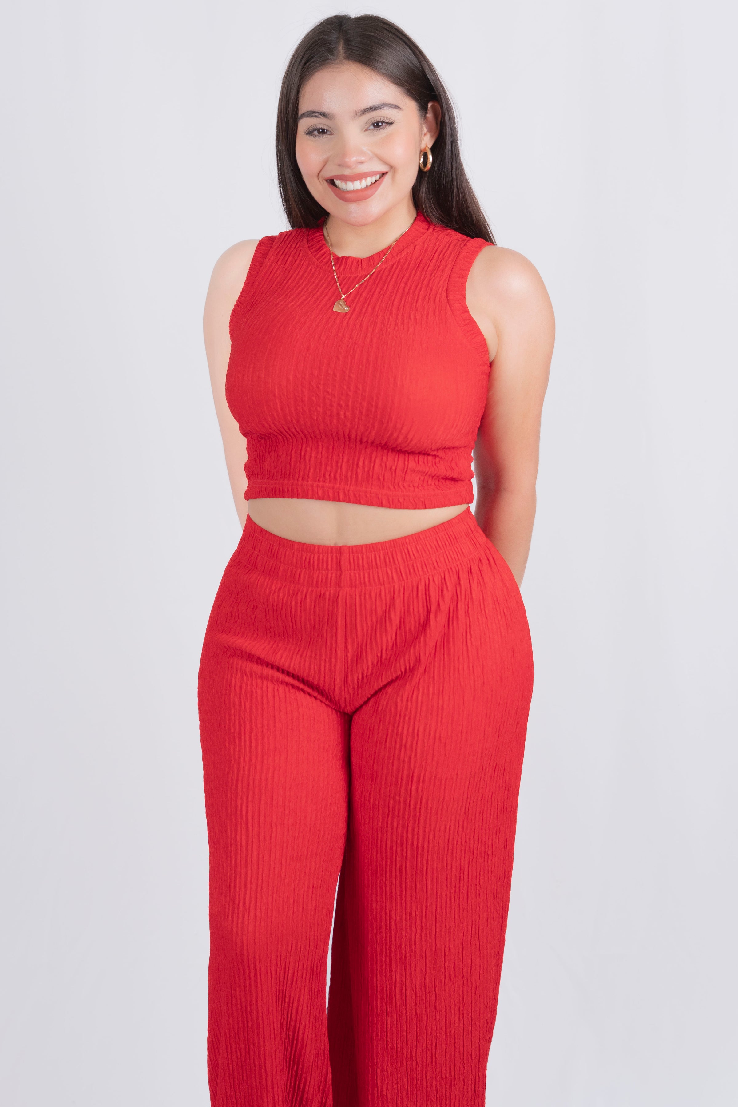 Conjunto casual de pantalon holgado