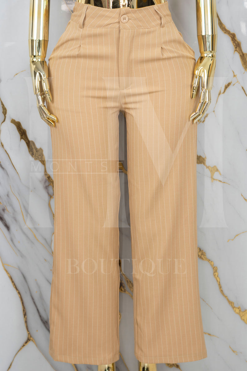 Conjunto de vestir rayado manga corta