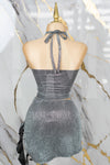 Conjunto de brillo con detalles de flor