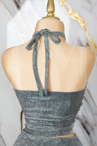 Conjunto de brillo con detalles de flor