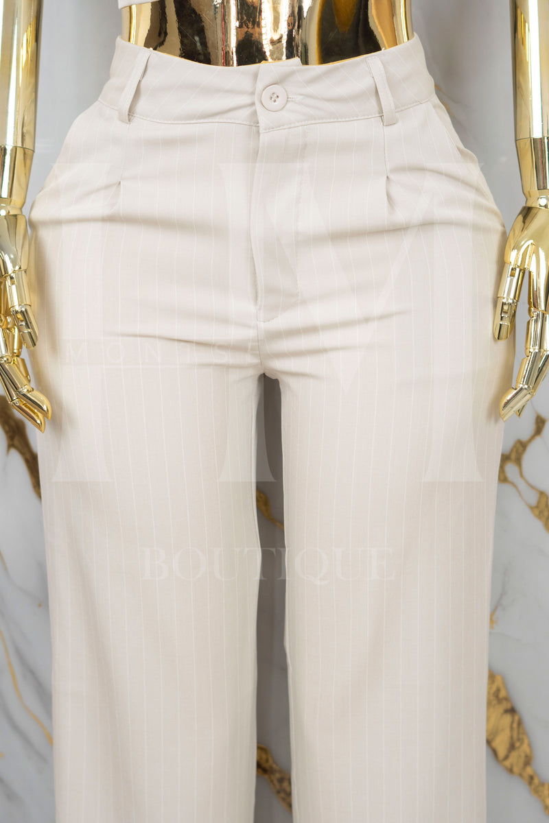 Conjunto de vestir rayado manga corta