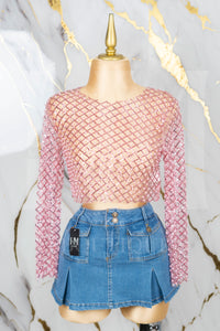 Blusa de piedras manga larga