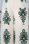 Palazo formal con cinto con estampado