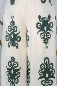 Palazo formal con cinto con estampado