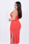 Vestido largo con pecho holgado