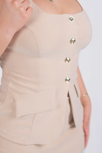 Conjunto formal de short falda