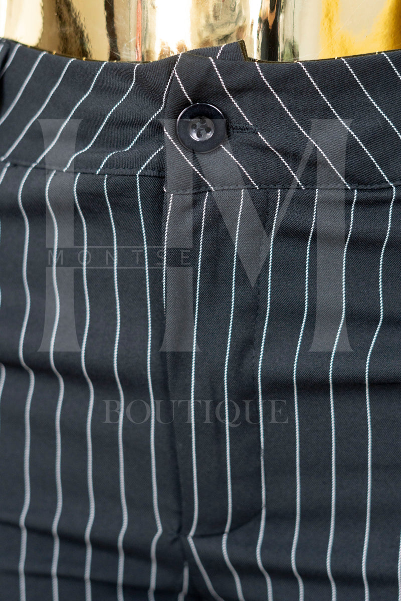 Conjunto de vestir rayado manga corta