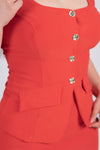 Conjunto formal de short falda