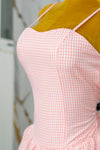 Vestido globo cuadriculado