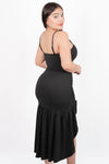 Vestido casual con apertura en pierna