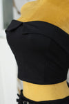 conjunto de top y falda con cintos