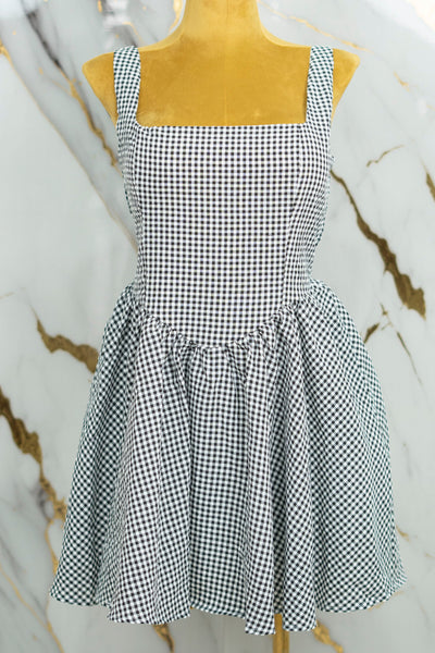 Vestido corto cuadriculado
