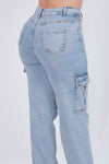 Pantalon cargo con rayas
