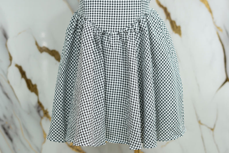 Vestido corto cuadriculado