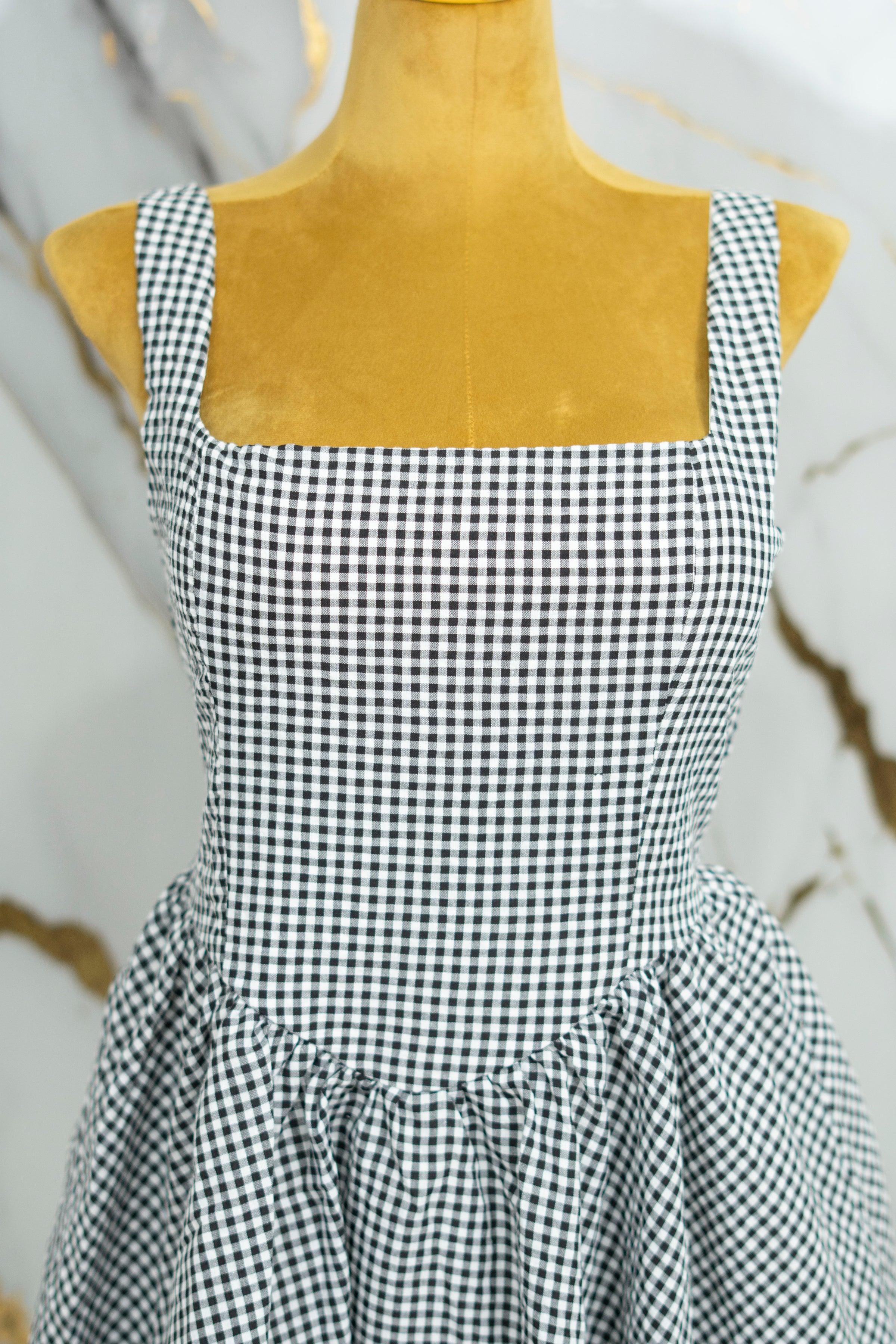 Vestido corto cuadriculado