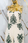 Palazo formal con cinto con estampado