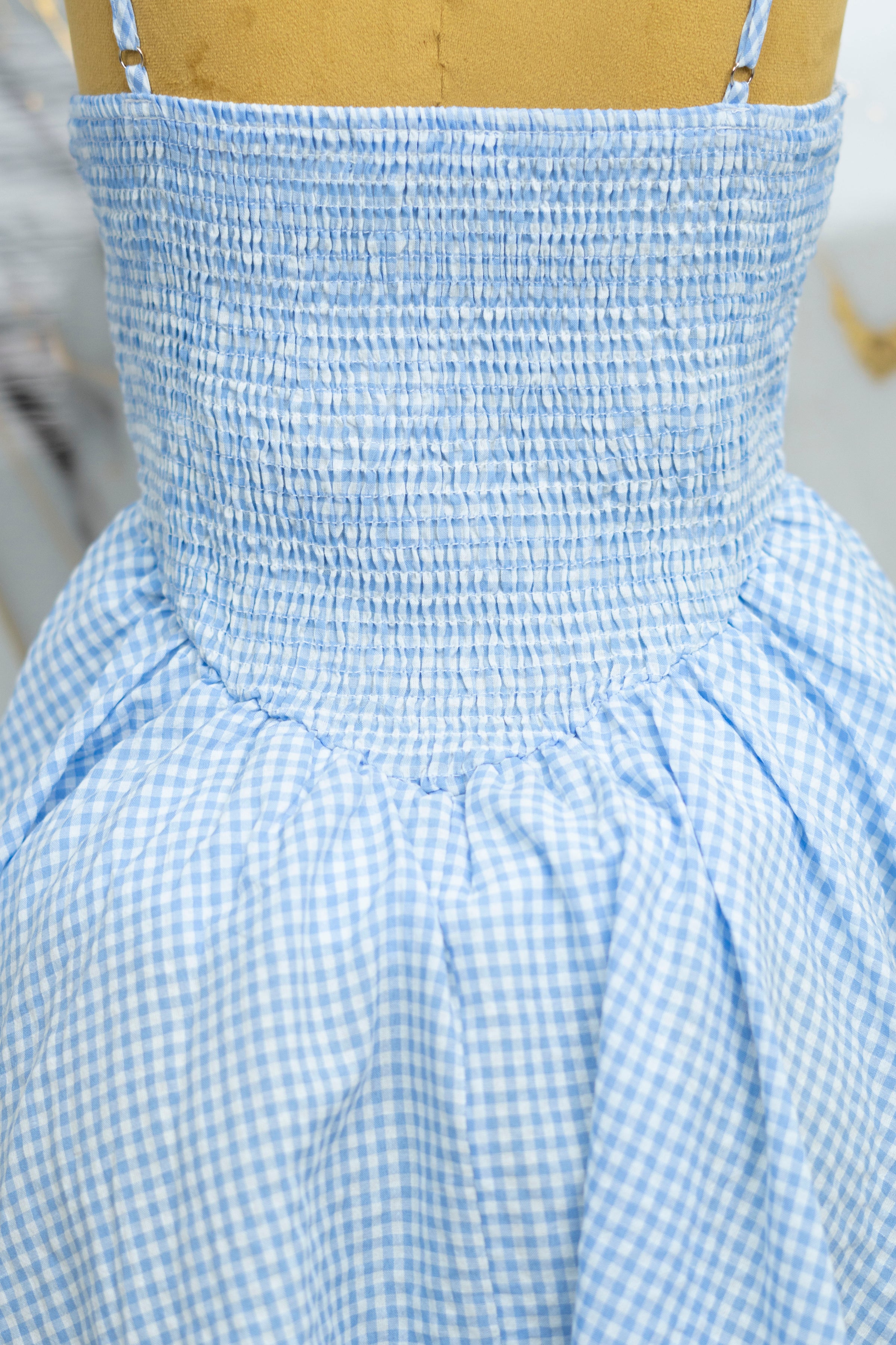 Vestido corto cuadriculado