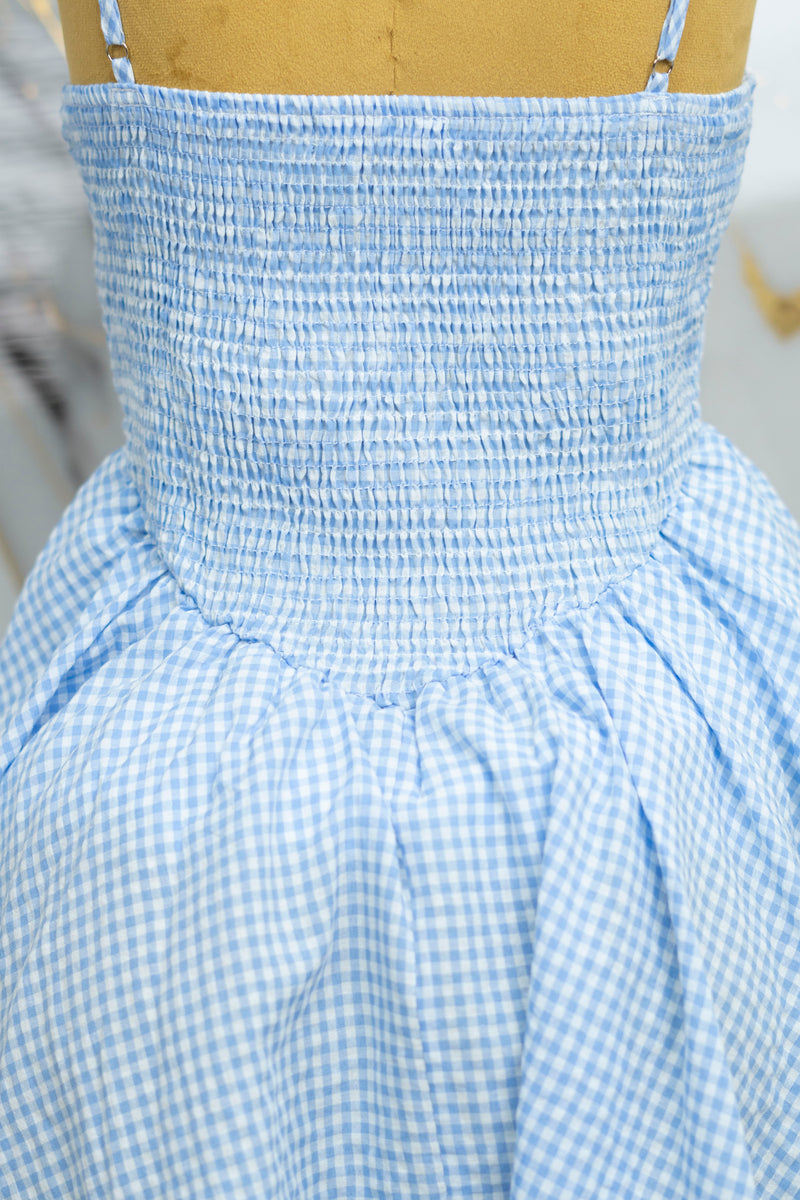 Vestido corto cuadriculado