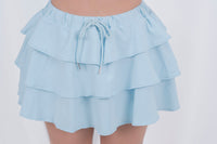 Conjunto casual con falda de olanes