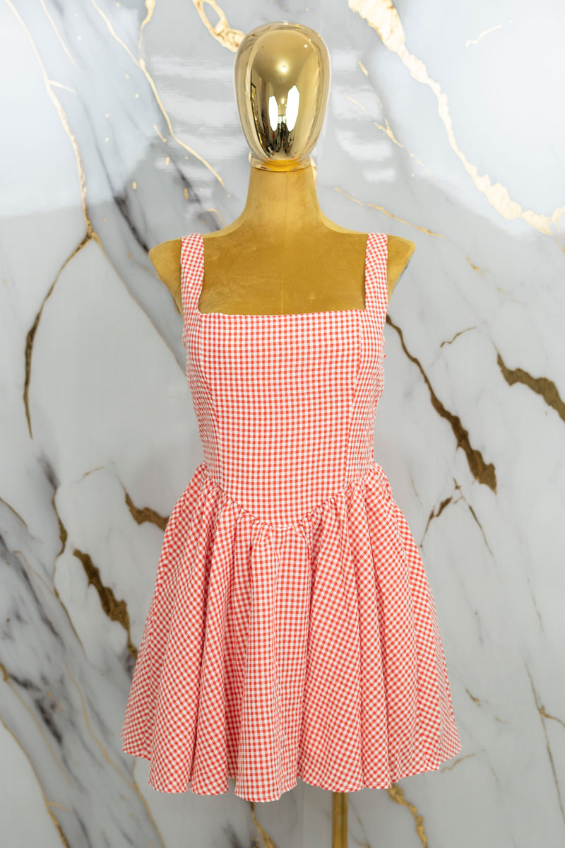Vestido corto cuadriculado