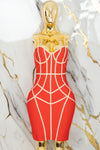 Vestido tela tipo faja