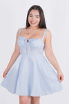 Vestido corte princesa corto