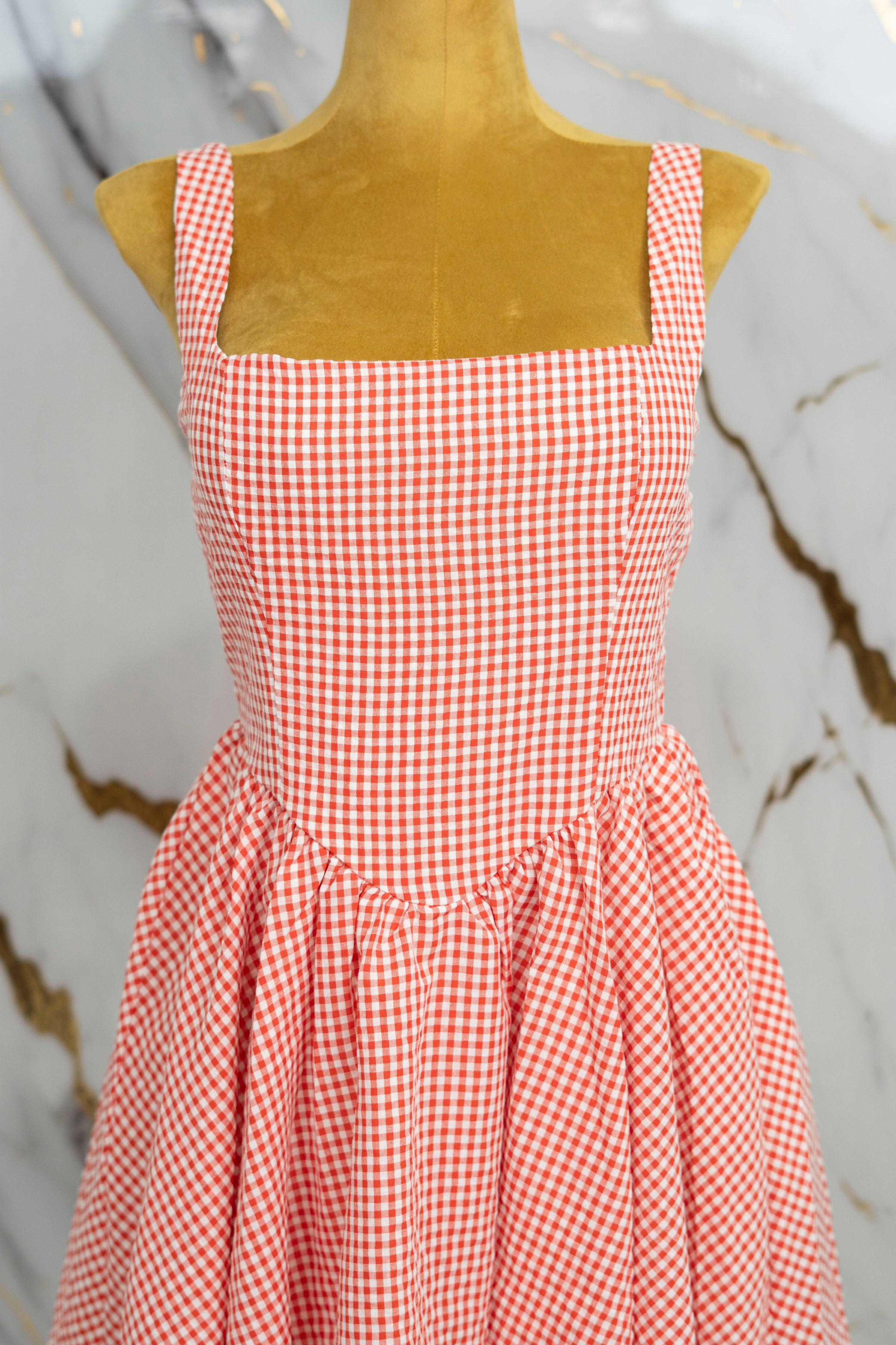 Vestido corto cuadriculado
