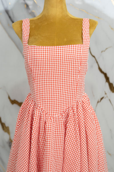 Vestido corto cuadriculado