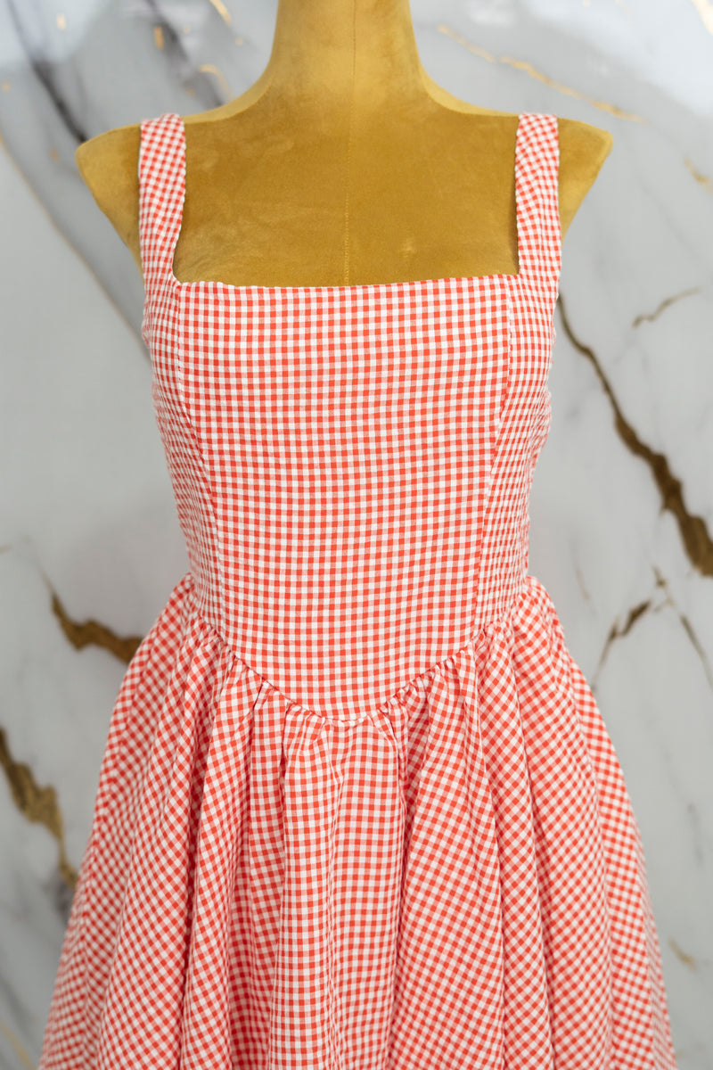 Vestido corto cuadriculado