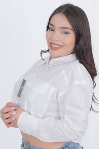Camisa corta de manga larga