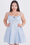 Vestido corte princesa corto